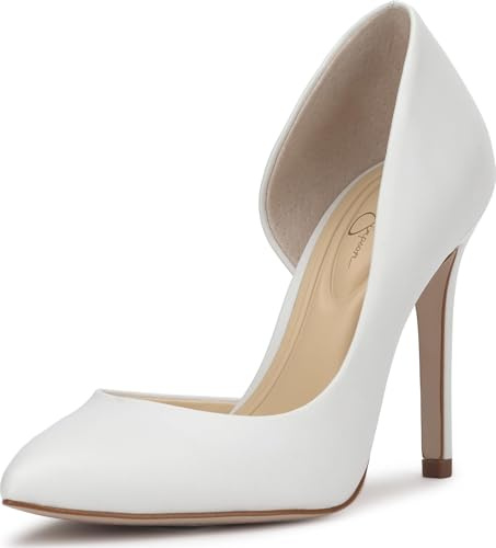 Jessica Simpson Prizma D'Orsay Pump, Bright White, 9