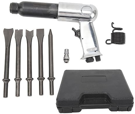 Kit de martillo de aire, 150 mm, barril corto, herramienta de cincelado neumático, martillo de herramientas con junta de bomba de aire, muelle elástico para la eliminación de imagen de freno del coche