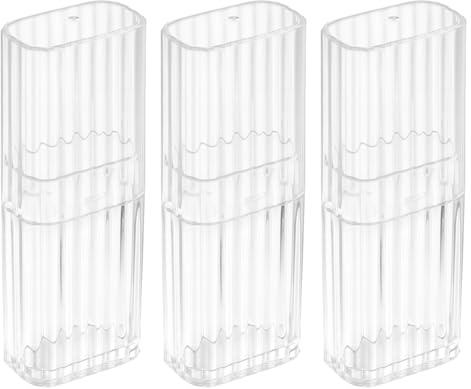 Gtziqa 3 recipientes para bastoncillos de algodón para viajes, dispensador de bastoncillos de algodón transparente y portátil, dispensador de palillos de dientes de plástico con tapa a prueba de polvo