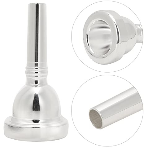 ZASCHMOY Embout de Trombone Alto en Laiton plaqué Argent 12C – Design Durable de Haute qualité pour Musiciens – Idéal pour les Débutants et les Professionnels