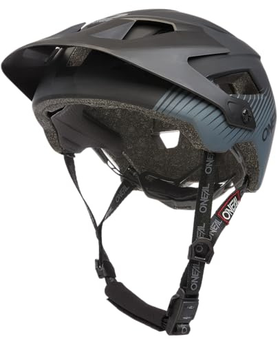 O'NEAL | Mountainbike-Helm | Enduro All-Mountain | Belüftungsöffnungen zur Kühlung, Polster waschbar, Robustes ABS | Helmet Defender Grill V.22 | Erwachsene | Schwarz Grau | Größe XS-M