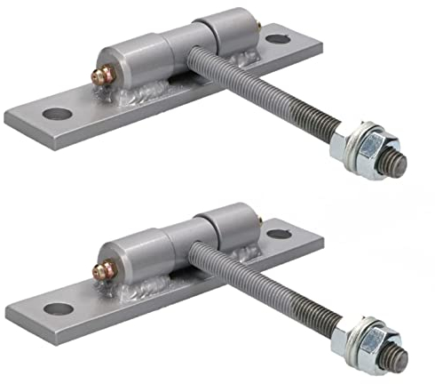 KOTARBAU® 2er Set Torangel mit Anschraubblech und Schmiernippeln Einstellbar ⌀ 10 mm für Türen Tore Robuste Konstruktion