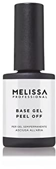 Melissa Peel Off Gel Senza Lampada, Base Coat per Smalto Semipermanente, Formato 9 Ml, Made in USA, Nuova Formula, Facile da Applicare