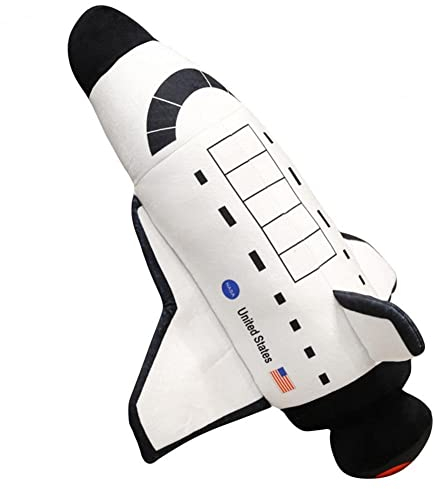 Vepoty Space Shuttle Weiches Spielzeug 40 cm Weich Gefülltes Space Shuttle Kissen Niedliche Kuschelkissen Raketen Plüschspielzeug Für Kinder Geschenk