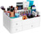 Winter Shore Weißer Kosmetik Organiser - Makeup Organizer Schminke für Nagellack, Kosmetik- & Hautpflegeprodukte - Organizer Bad mit Fächern und 3 Schubladen für Schminke, Parfüm, Pinsel & Zubehör