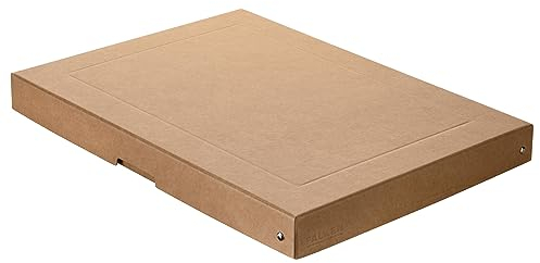 Original Falken PureBox Nature. Made in Germany. 40 mm hoch DIN A3. Aufbewahrungsbox mit Deckel aus stabilem Karton Vegan Geschenkbox Transportbox Schachtel Allzweckbox
