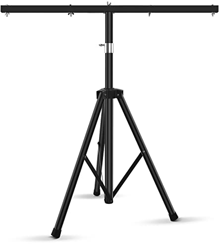 U`King Support de Lumière avec 950 mm Barre Transversale, T-Bar Support D'éclairage avec trépied stable pour installer 4 PCS Par LED/Têtes Mobiles, 99 cm- 180 cm Hauteur Réglable