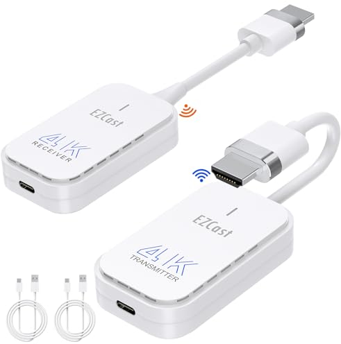 YOUTINGHDAV 4K Wireless HDMI Transmitter and Receiver 4K@30Hz, 1080P@120Hz HDMI Wireless Extender, 50m Reichweite Audio/Video Streaming vom PC Laptop zum Monitor HDTV Projektor für Heimkino