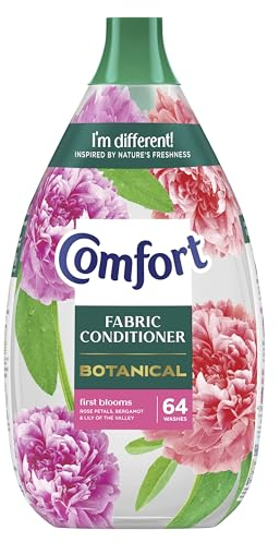 Comfort Botanical First Blooms Fabric Conditioner softener with CrystalFresh transparent formula blooms in freshness, inspired by nature 960 ml (64 washes)