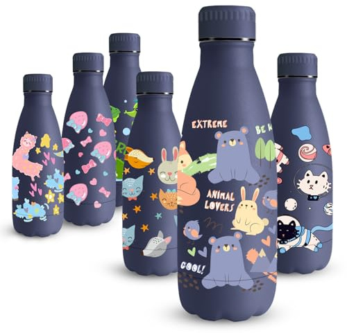 Vikaster Thermoskanne, 350ml Baby Thermosflasche, BPA-frei Trinkflasche, Edelstahl Trinkflasche “milkyBottle” - Perfekt für Kinder, Auslaufsicher, Kohlensäure geeignet für Schule, Camping, Outdoor