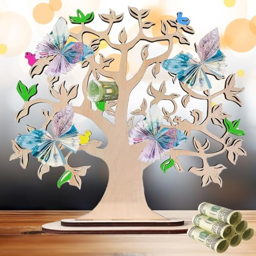 Holz Baum Geldgeschenk, Hochzeit Holz Geldbaum, Geldbaum Geschenk aus Holz, Geld Lebensbaum, Hochzeit Geldgeschenk Lebensbaum, Geld Lebensbaum Deko, sgeschenke für Freunde, Familie, Liebhabe