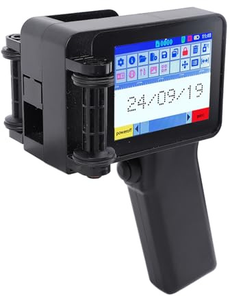 FTVOGUE Mini Pistola per Stampanti a Getto D'inchiostro Portatile Piccola Portatile con LED HD 4.3in Touchscreen N6 Senza Cartuccia 12,7 Mm per Codice a Barre del Codice QR