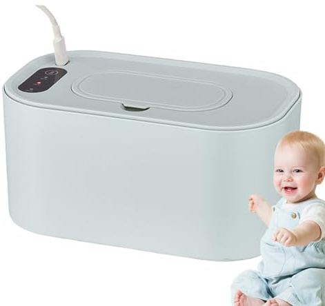 Chauffe-lingettes pour bébé - Boîte Chauffante USB, Maintien de Température | Distributeur de Lingettes Humides, Chauffage Rapide et Écran LED, Accessoire Pratique pour Soins de Bébé et Table à Langer