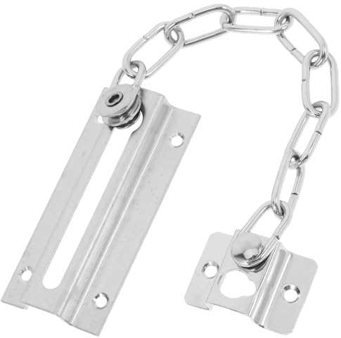 jojofuny Cadena De Seguridad Antirrobo Para Puertas Interiores Pestillo Metálico Cerradura Segura Para Hoteles Apartamentos y Hogares Infantiles Dispositivo De Seguridad Para Puertas