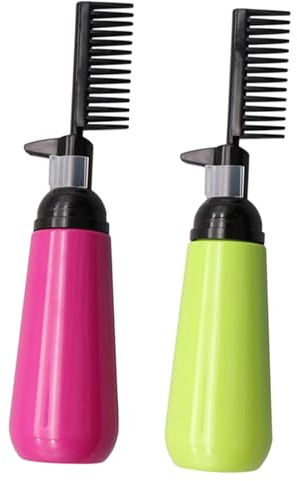 MOTHNUR 2 pezzi Bottiglie per Colorazione Capelli con Pettine Applicatore Integrato per Radici Leggere e Compatte Strumenti Professionali per Parrucchieri e Uso Domestico Colore Casuale