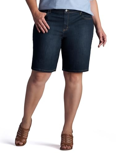 Lee Women's Plus Size Relaxed Fit Bermuda Short, Journey, 18 Plus