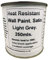1 x 250ml Satin Light Grey Heat Resistant Wall Paint. Wood Burner Stove Alcove. Brick, concrete, plaster, cement board, rendering, metal, timber etc.