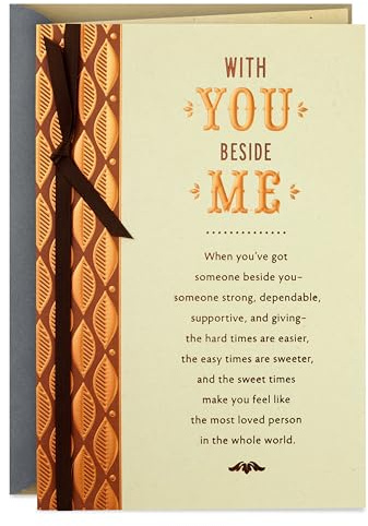 Hallmark Romantic Birthday Card (With You Beside Me) Copper Leaves