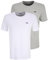 FILA Herren Brod Tee/Double Pack T-Shirt, Bright White-Light Grey Melange, M