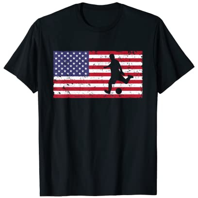 USA American Flag Soccer T-Shirt Cool Player Jersey Gift Tee T-Shirt