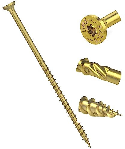 Screws City Viti Torx a testa svasata per legno da 6 mm x 180 mm, con testa piatta, ad alte prestazioni, confezione da 20