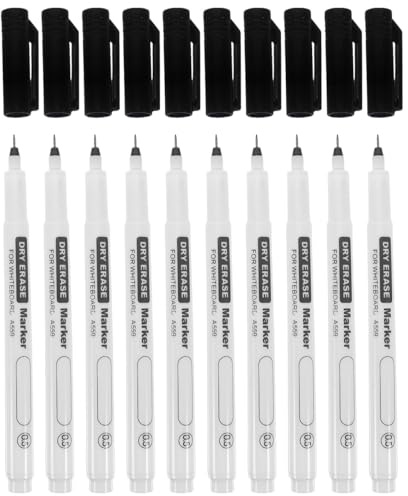 Ciieeo Marcadores De Borrado Seco 0.5mm Para Pizarra 10 Piezas Ideales Para Oficina y Aula Material Seguro y Duradero Rotuladores Creativos Para Estudiantes