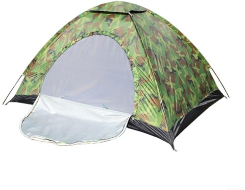Outdoor-Zelt, Einzelzelt, 2 Personen, ultraleicht, tragbar, Camping-Gartenzelt mit Anti-Sonnenschutz-Beschichtung, geeignet für Outdoor-Strandangeln (1 Person Camouflage)