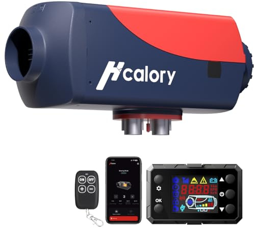 Hcalory 8KW Diesel Heater, 10L HBU1S Parking Diesel Air Heater Fast Heating 12/24V with App Control, Automatic Start and Stop, Multiple Timed Settings, Altitude Mode for RV Garage 2025 Upgraded