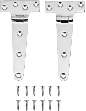 Yetaha Lot de 2 charnières en T épaisses en acier inoxydable 316 avec vis M5 pour bateau de pêche 151 x 75 x 4,5 mm