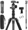 SIRUI APT-02 Stativ Kamera Einbeinstativ 2-in-1, 200 cm höhenverstellbar, mit 360° Kugelkopf, max. Tragfähigkeit 10 kg, kompatibel mit DSLR spiegellosen und Smartphones, inkl. Handyhalterung
