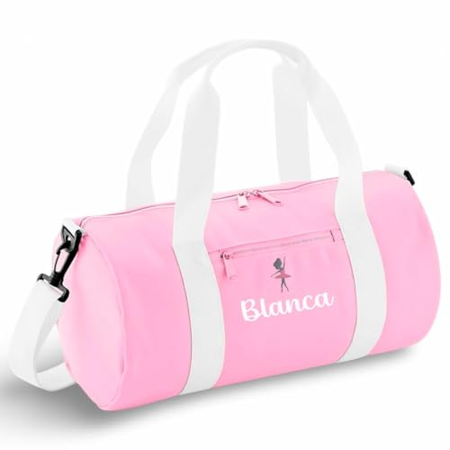 Cocholate | Bolsa de Deporte Infantil Personalizada 16L | Bolsa Actividades extraescolares | Personalizable Mediante Bordado con el Nombre o Iniciales. (Rosa)