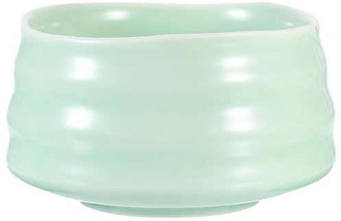 Sourcing Map Handcrafted Japanese Chawan Matcha Tea Bowl - Ceramic, Pale Green, for Tea Ceremony