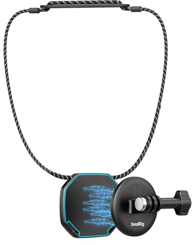SMALLRIG Soporte magnético para el cuello para cámaras de acción, soporte de pecho de liberación rápida con correa, POV Vlogging para GoPro Hero 13/12/11/10/9, para DJI Osmo 360/Nano/Action 5 pro/4/3