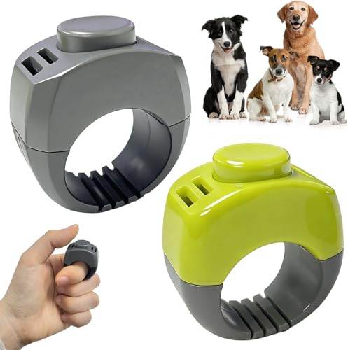 PQKL-party Clicker per cani, per cani, gatti, 19 mm/21 mm, verde erba e grigio, per cani, gatti