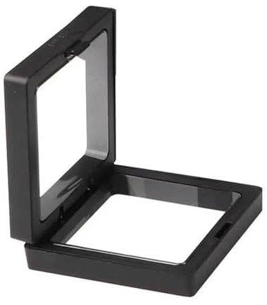 Smyckeskrin av PE-film, 3D flytande ram PE-film smycken förvaringsbox Displayhållare 7x7-11x11 cm Paket med 10(11x11)