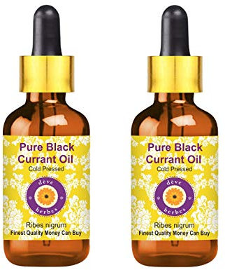 Deve Herbes Olio di ribes nero puro (Ribes nigrum) con contagocce in vetro Qualità terapeutica naturale spremuto a freddo (Pack of Two) 100 ml X 2 (6,76 oz)