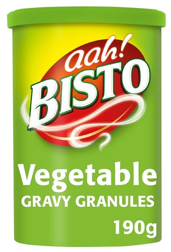 Bisto Flavoursome & Delicious Vegetable Gravy Granules, 190 g Drum (Pack of 1)