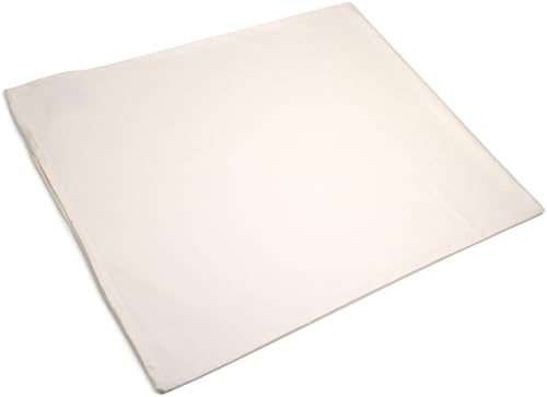 GIRAFFENLAND Organic Percale Ticking 60 x 50 cm, Natural, Classic, Plain Colour, with Zip. Ideal for Filling Pillows - Inlet = Empty Cushion Cover 60 x 50 cm