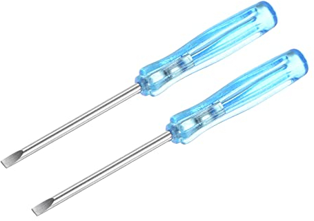 sourcing map 2 Stk, Mini- Schlitzschraubendreher, 2,0mm Flachkopf, 65mm Länge für die Reparatur kleiner Geräte