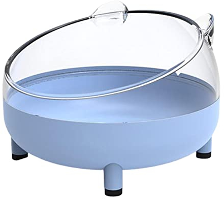 LOVIVER Kleintier Badehaus Sandbad Container Hamster Sandbad Box für Chinchilla Mäuse, Blau