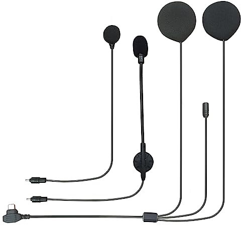 XGP Motorcykel Hjälm Headset Hi-fi Högtalare med Boom och Knapp Mikrofon Ljud Kit 2-vägs Intercom