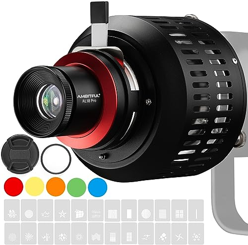 AMBITFUL Konisches Snoot Bowens Mount Kit AL-18 PRO AL-18PRO mit 50 mm Objektiv, Videokünstler Modellierung Form Licht Studio Verwendung für LED-Video-Licht/Dauerlichtausgang