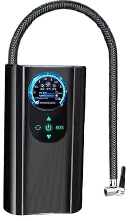 Ronyme Compresor de Aire portátil, Bomba de Aire, Pantalla LCD, inflador de neumáticos eléctrico Compacto para Coche, Motocicleta, SUV y Bicicleta