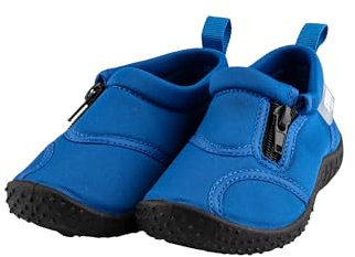 Sterntaler Badeschuhe Zipper – Unisex Baby Aquaschuhe mit seitlichem Reißverschluss – Strukturierte Sohle – Kinder Wasserschuhe - flexibel & schnelltrocknend - Bademode - Farbe königsblau, Größe 26