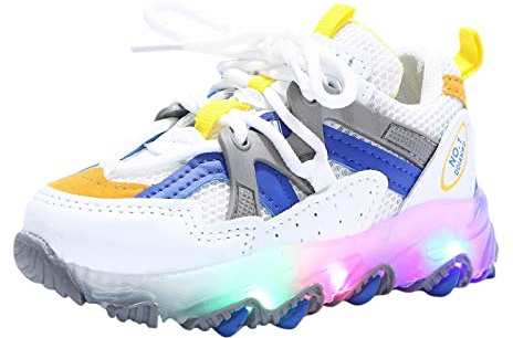 Zapatos deportivos luminosos para niños y niñas, con luces LED, talla 1, Blue, 24 EU