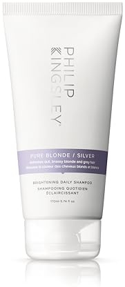 Philip Kingsley | Pure Blonde/Silver Purple Brightening Shampoo | Colour Correcting Shampoo for Blonde, Silver, Grey Platinum Bleached, Brassy Hair | For Orange Brassiness and Yellow Tones | 170ml
