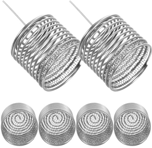 PAMINGONO 6 piezas Caja de Fertilizante para Jardín de Acero Inoxidable de Cesta Reutilizable para Abono de Orquídeas y Bonsáis Resistente y Práctica para Fertilización Precisa