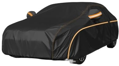 Bilskydd Utomhus Vattentät UV Snö Dammtålig Svart 210D Universal Bil Exteriör Styling L/XL/XXL(Red Black)