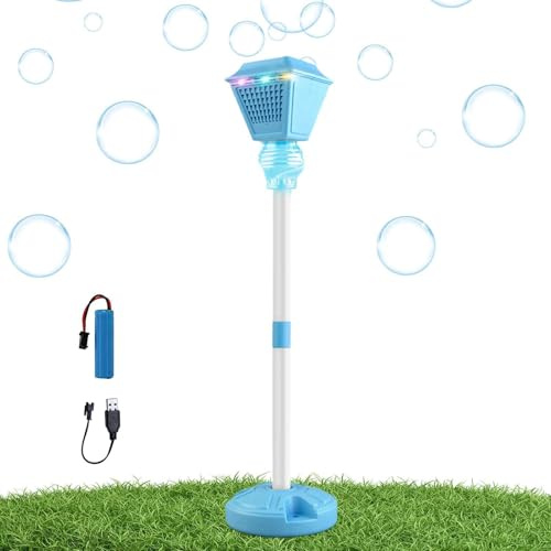 Máquina de burbujas de pie Juguete Jardín con Música | Soplador de Burbujas Eléctrico para Niños y Niñas Preescolares Cumpleaños Patio Jardín Vacaciones Parque la Playa