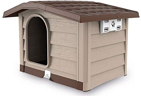 Bama Spa Hundehütte Hundehaus isoliert XXL Hundehöhle Wetterfest Kunststoff Outdoor mittel